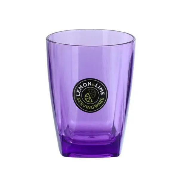 Set Of 8 - Deco Drinking Glass Tumbler - BPA Free
