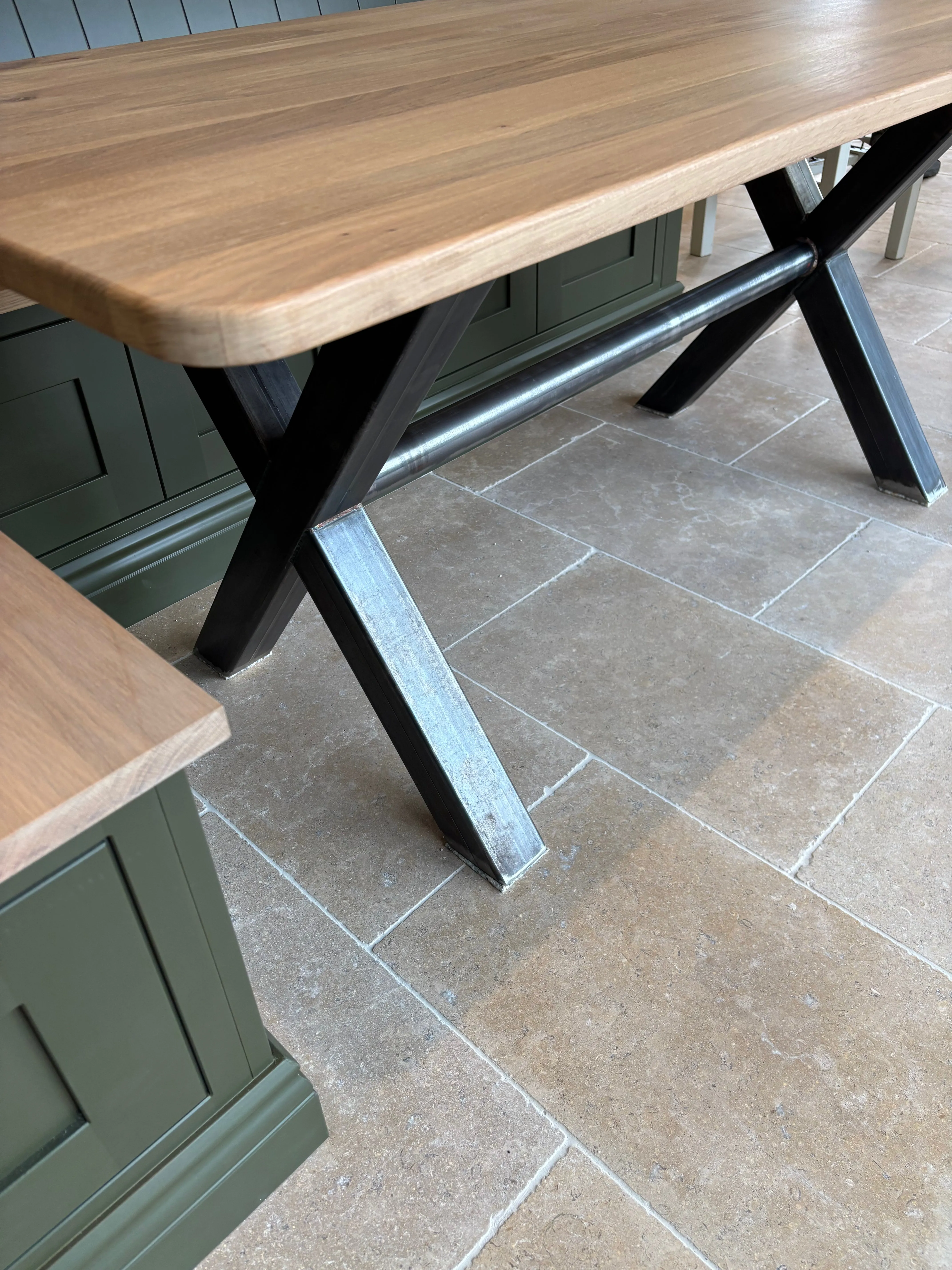 Steel Frame Dining Table