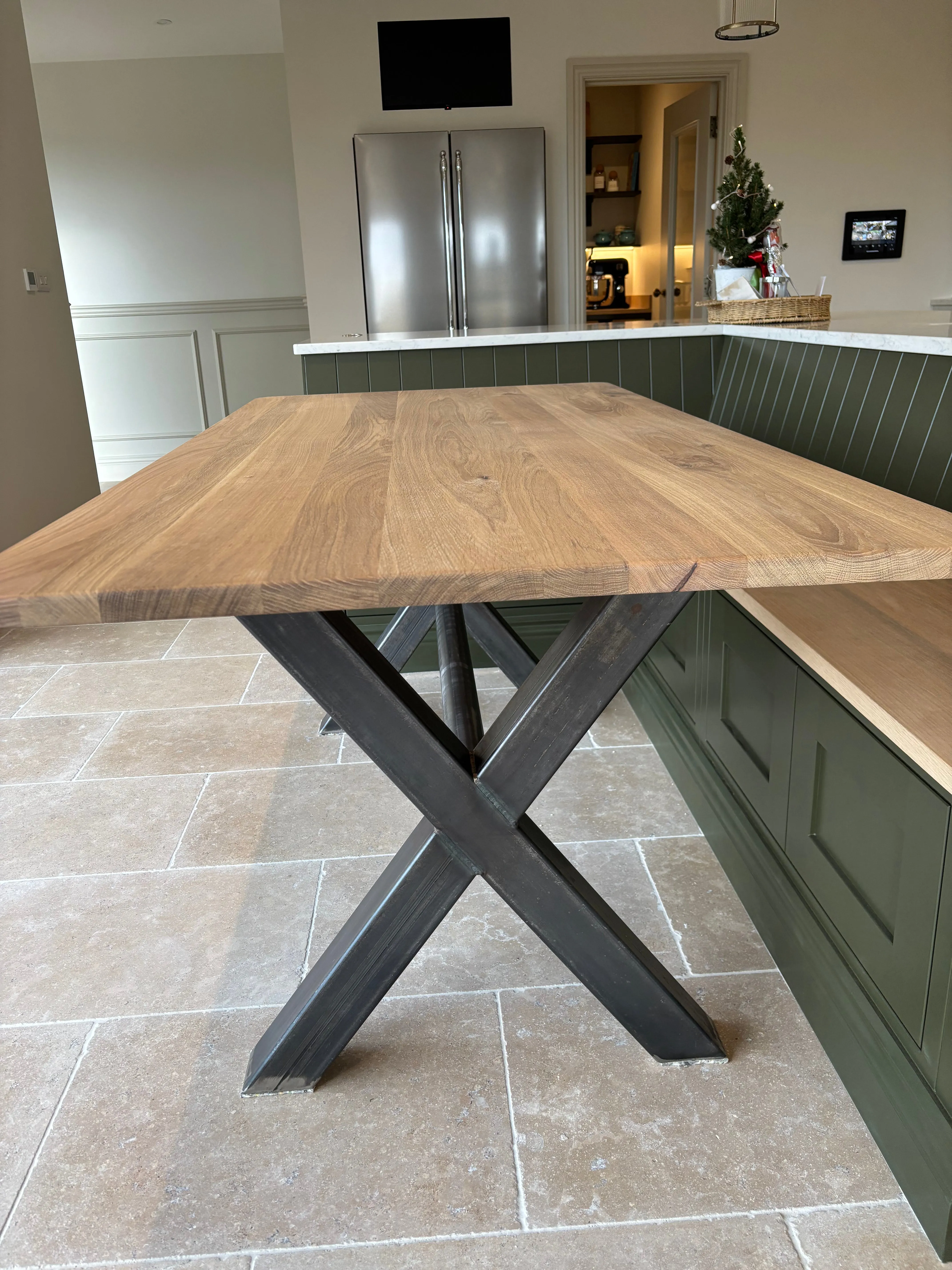 Steel Frame Dining Table