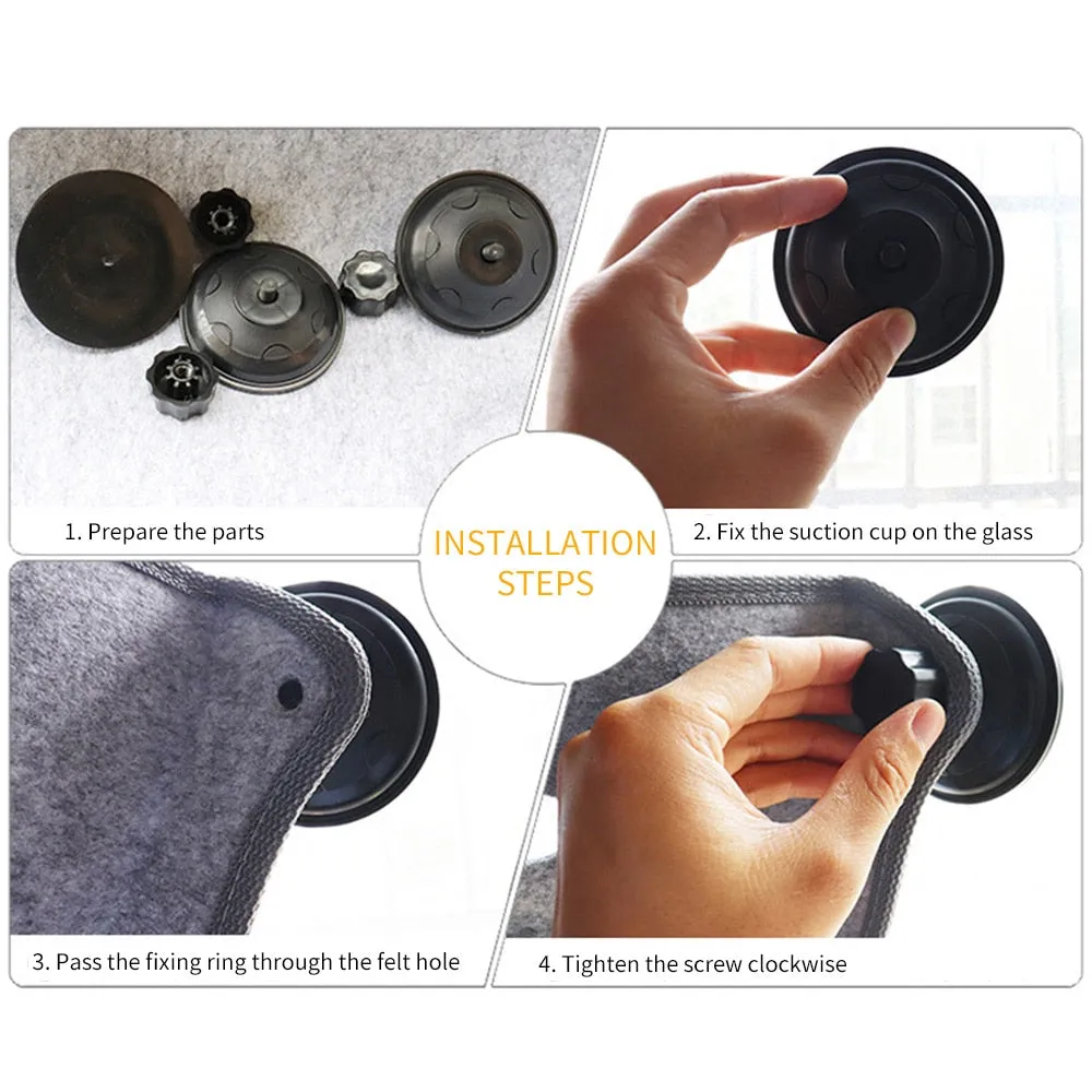 Window Hammock with Powerful Suction Cup Pet Kitten Hanging Bed Storage Pet Warming Ferret Cage  Frame Seat Bed