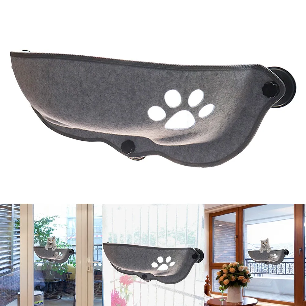 Window Hammock with Powerful Suction Cup Pet Kitten Hanging Bed Storage Pet Warming Ferret Cage  Frame Seat Bed