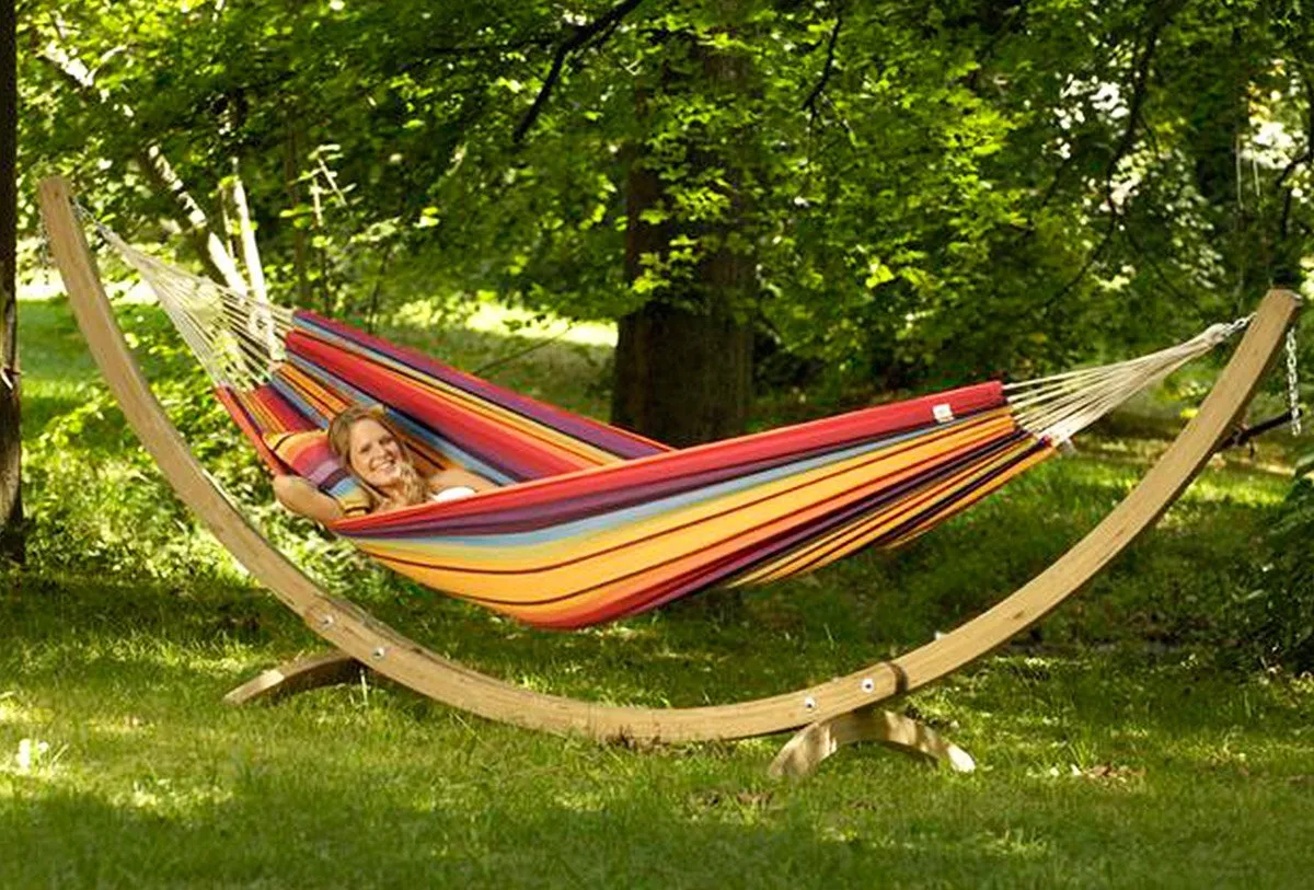 Wooden Hammock Stand Arc